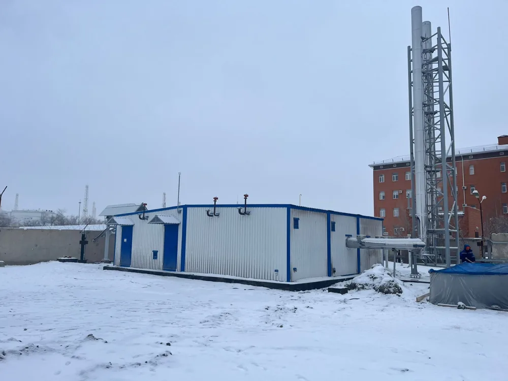 Строительная площадка блочно-модульной котельной Kaz Stroy Engineering